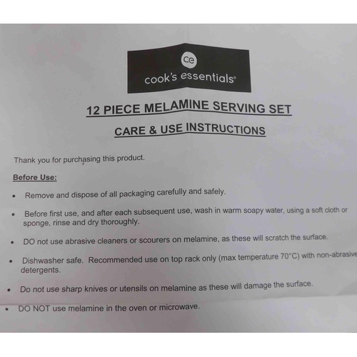 59 - Twelve piece - Melamine serving set