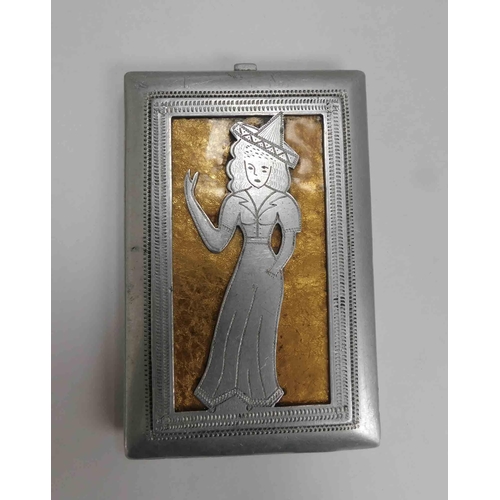 104 - 1940s - Middle Eastern aluminium cigarette case