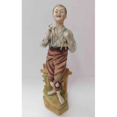 171a - Vintage bisque boy figure - 16