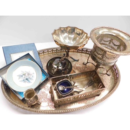 175 - Silver plate & pewter items including - Mappin & Webb