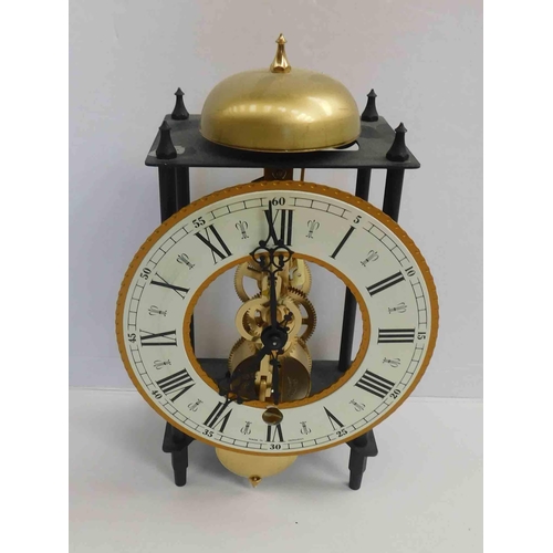 205 - Skeleton style mantle clock - no key