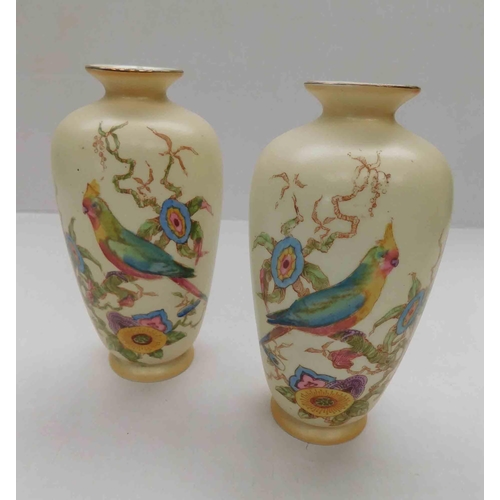 111 - Pair of Crown Ducal vases