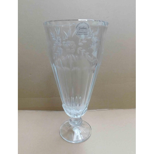 147 - Gorham crystal - glass vase Chantilly Collection - no damage