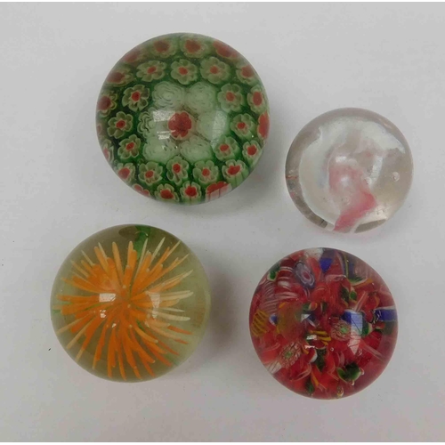 148 - Four - glass paperweights