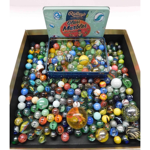 166 - Collection of mixed marbles