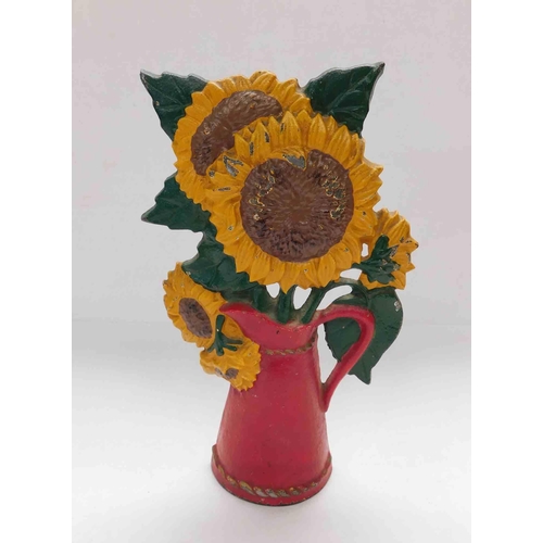 168 - Cast iron - sunflower door step