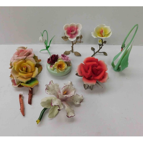 170 - Ceramic flower decorations