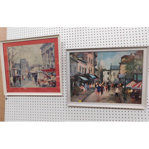 177 - Two prints - Vintage Parisian scenes - by G. Gucrin & F. Claver