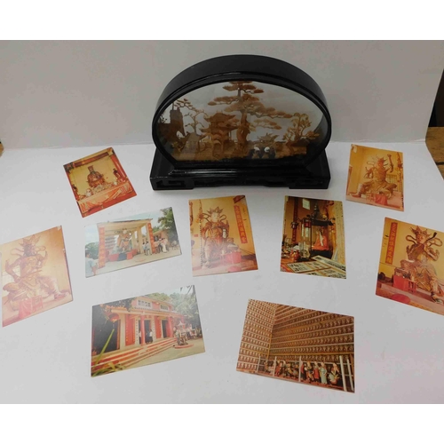 200 - Oriental style diorama & postcards