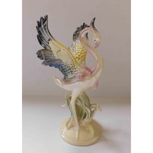 217 - 1960's Mid century vintage - Jena Flamingo in lustre