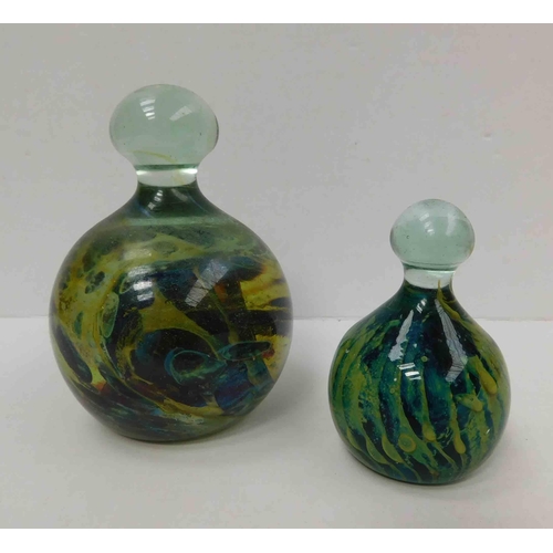 231 - Two glass paperweights - one signed Mdina