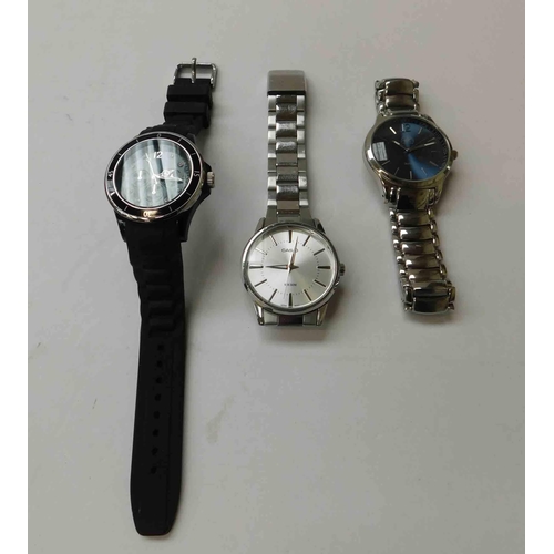 254 - Three - wrist watches including Casio - all need batteries but W/O