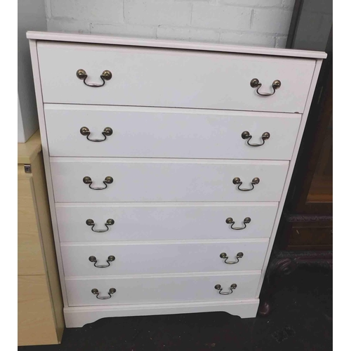 537 - 6 Drawer white chest of drawers...