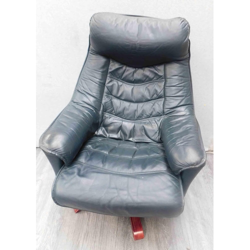 540 - Stressless style leather armchair