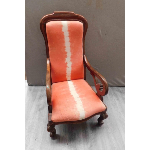 541 - Vintage bedroom/ nursing chair with tie dye upholstery...