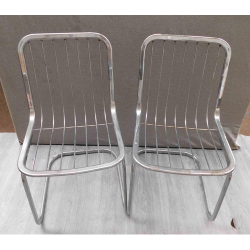 544 - Pair of aluminium retro side chairs