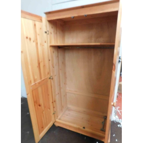 545 - Solid pine double wardrobe