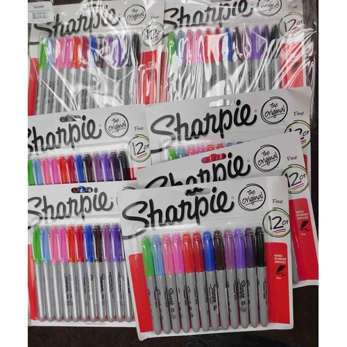 574 - 12+ Packs of 12 Sharpie fine permanent markers