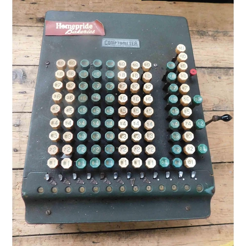 60 - Vintage 1940s - Comptometer adding machine - used in Home Pride bakeries, central office