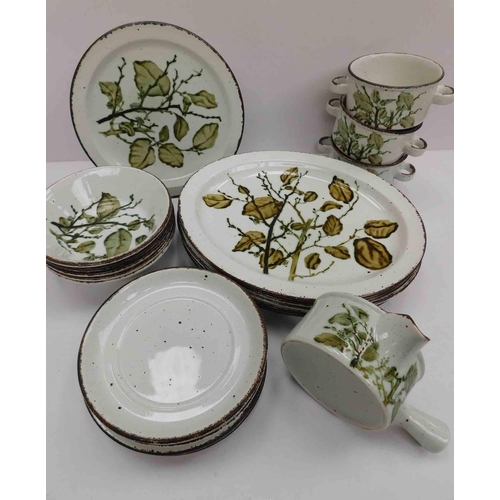 62 - Greenleaves Stonehenge - Mid Winter dinnerware