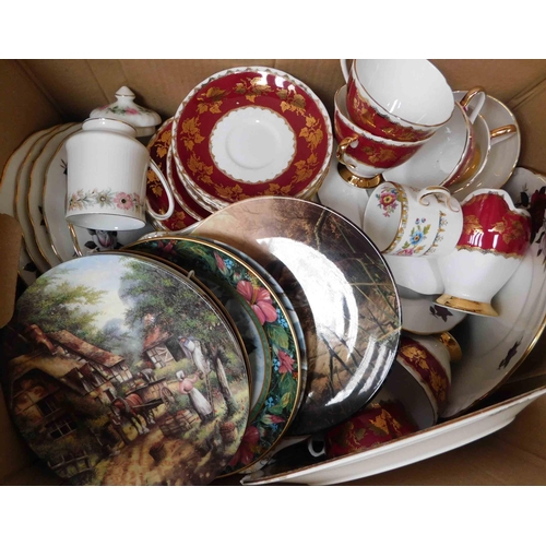 7 - Mixed ceramics including - part tea set & collectors plates...