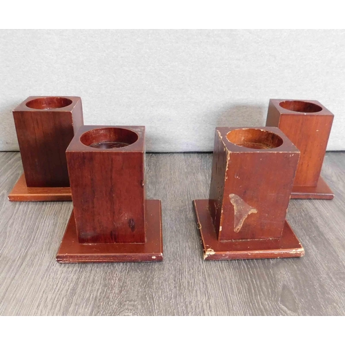 807 - Set of 4 wooden bed/chair disability risers