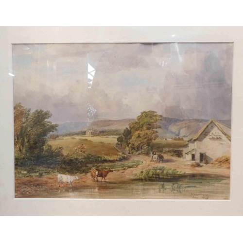 93 - Two - Gilt framed original watercolours - one signed Bleasdale