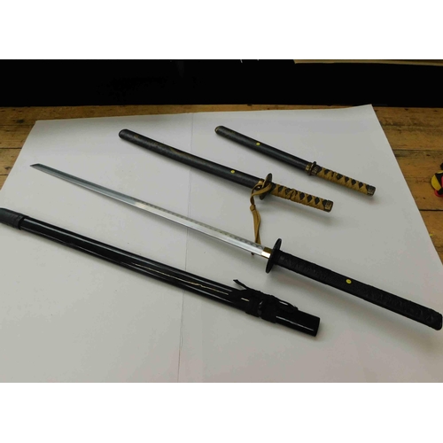 93a - Three - Oriental swords/Katanas