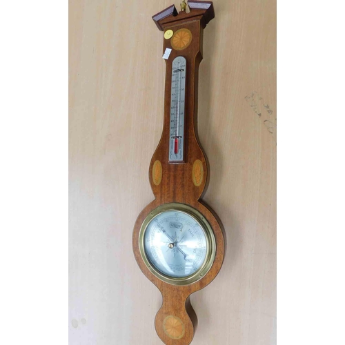 10 - Banjo style barometer & thermometer