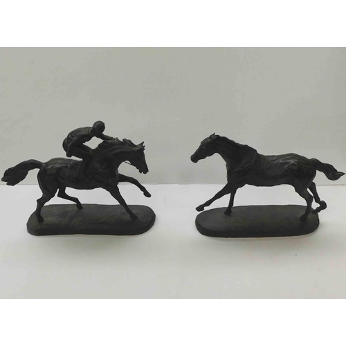 255 - Two - Resin race horses