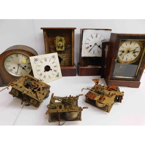 45 - Mixed mantle clocks & parts