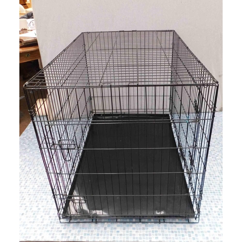 788 - Large dog cage/crate with 2 doors & floor approx 42x28x31