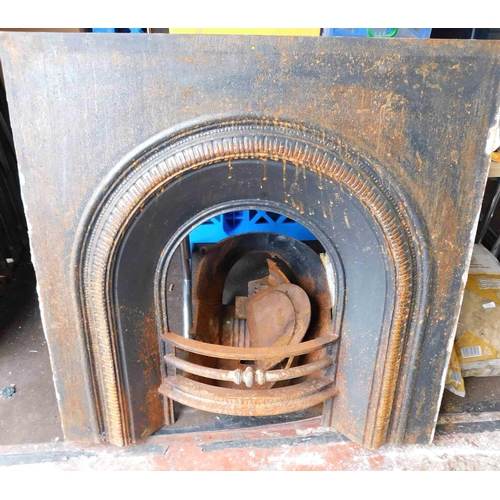 797 - Cast fire surround with back etc