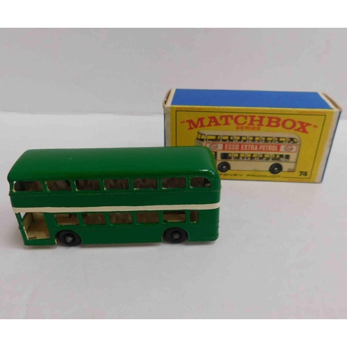 108 - Matchbox 1960's - no.74 Daimler bus - original box