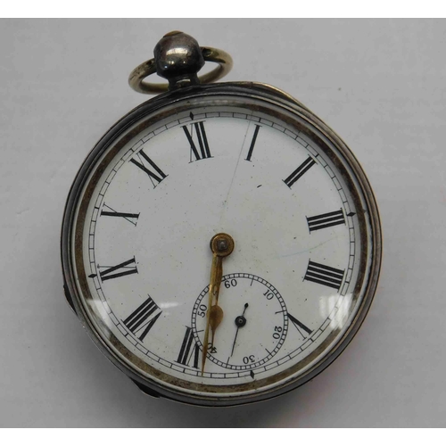 116 - Sterling silver cased pocket watch - Waltham Mass Movement