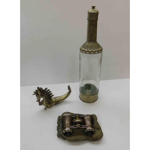 19 - Vintage medicine container - theatre glasses & bottle