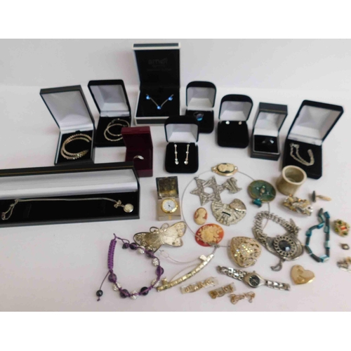 248 - Mixed - costume jewellery including silver
