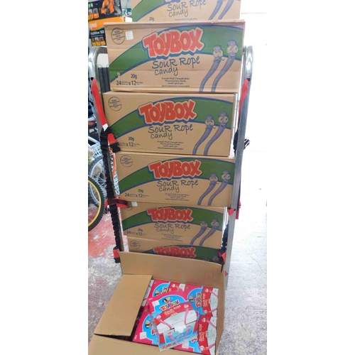 536 - 12x Boxes of new Toybox Sour rope candy, each box is 12 display x24 best before 05/22