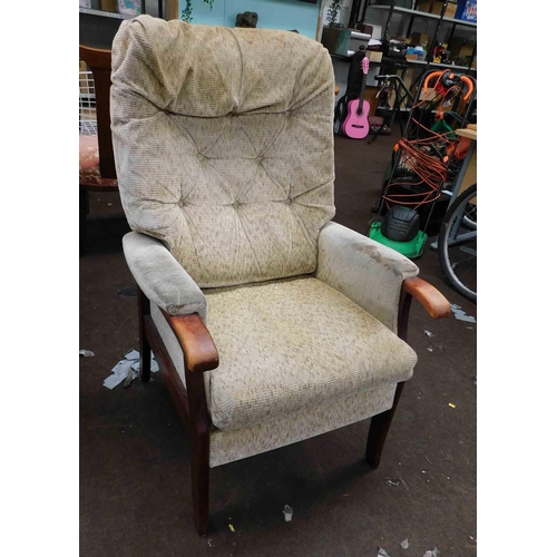 557 - Button backed fireside chair