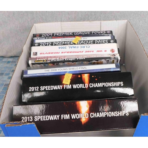 580 - Box of Speedway DVDs from 2008 upwards