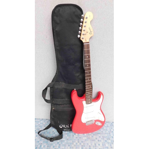 641 - Squire Stratocaster electric guitar with soft case W/O