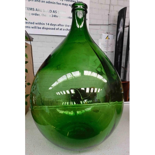645 - Large green glass carboy approx 26
