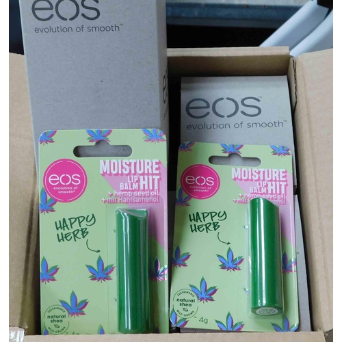 667 - 8x Boxes of 8x Eos moisture lip balm sticks