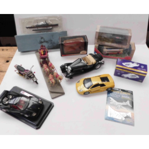 78 - Model vehicles including - First edition diecast bus & Lamborghini