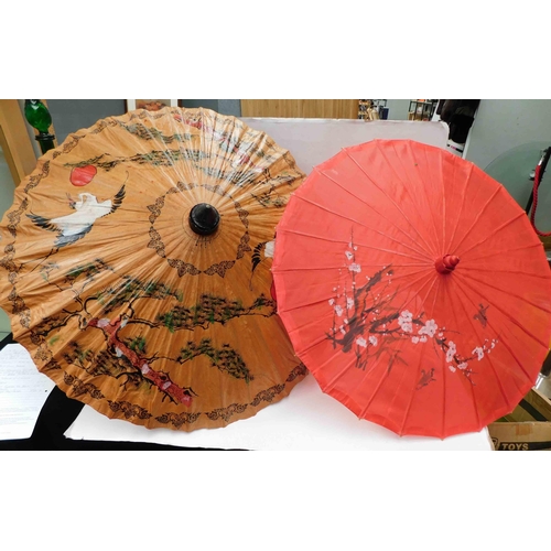 80 - Two - Oriental style parasols