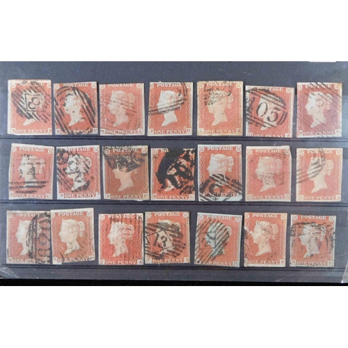 97 - Twenty one - Victorian 1841 dated - Penny Red stamps