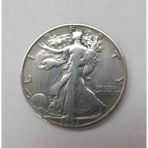 113 - 1938 - Walking Liberty half dollar