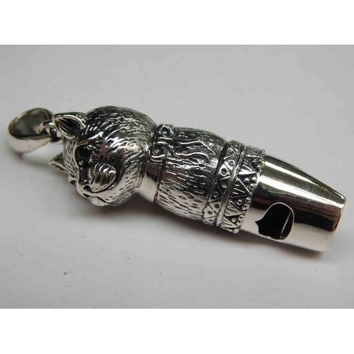 120 - Silver - cat whistle