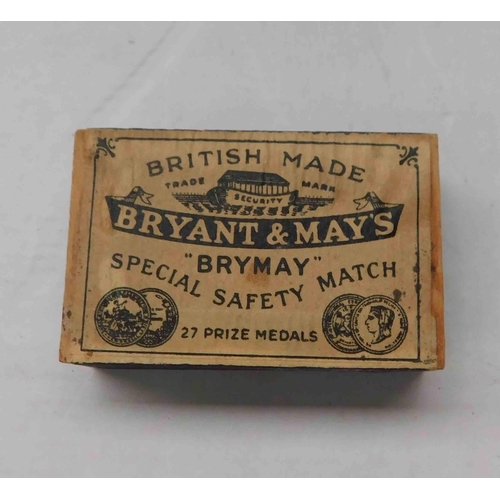 128 - Antique - 1920 Bryant & May matchbox & matches