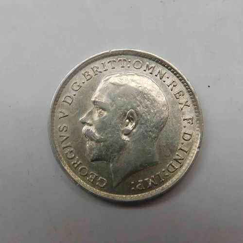 152 - Antique - 1914 silver 3d coin